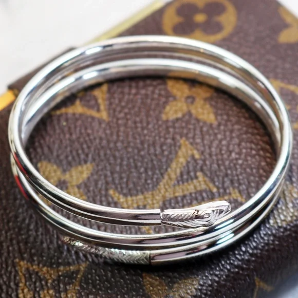 🆕 Sterling Silver Snake Wraparound Bracelet